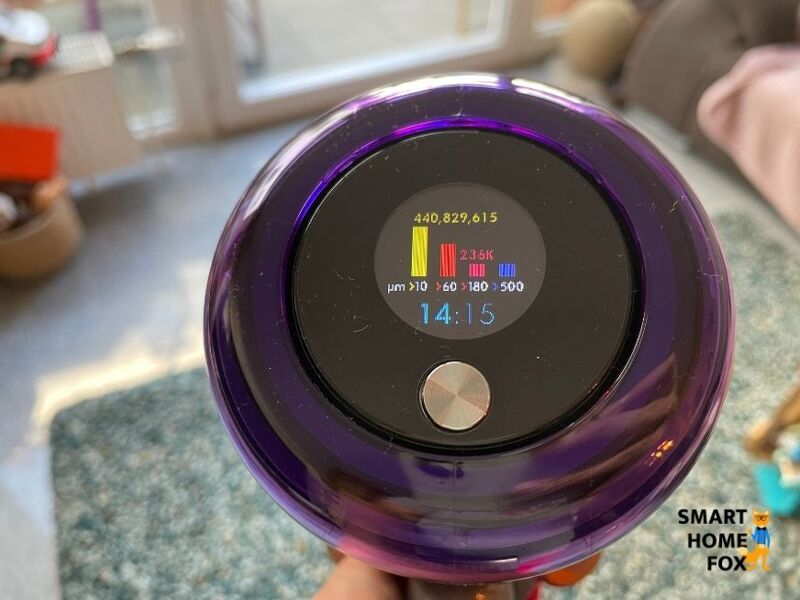 Dirt analysis after vacuuming